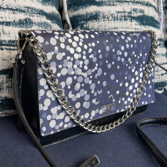 Kate Spade Cameron Convertible Crossbody Black with Multi-Colored Dots - Picture 8 of 16